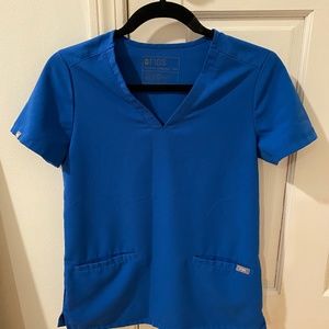 Figs Scrub Top Royal Blue XXS